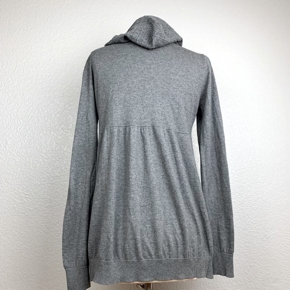 Gray Women's Hooded Lightweight Cardigan Sweater Size S - Picture 3 of 7